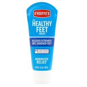 O’Keeffe’s for Healthy Feet Foot Cream, Guaranteed Relief for Extremely Dry, Cracked Feet, Clinically Proven to Instantly Boost Moisture Levels, 3.0 Ounce Tube, (Pack of 1)