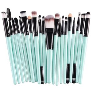 20 pcs Makeup Brush Set tools Make-up Toiletry Kit Wool Make Up Brush Set (black)