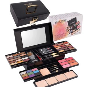 58 colors Professional All In One Makeup Full Kit for Women Girls Beginner, Makeup Gift Set with Eye Shadow Blush, Lipstick, Compact Powder, Mascara, Eyeliner, Lip Liner, Eyebrow Pencil, Glitter(331N)