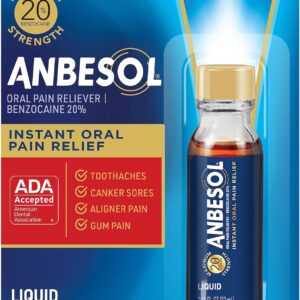 Anbesol Maximum Strength Oral Anesthetic Liquid – 0.41 fl oz (packaging may vary)