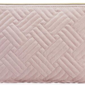 BAGSMART Small Cosmetic Bag, Elegant Roomy Makeup Bags,lipstick pouch,Zipper Pouch,Great Gifts for Women,Travel Waterproof Toiletry Bag Accessories Organizer Gifts (Pink-1 pcs)