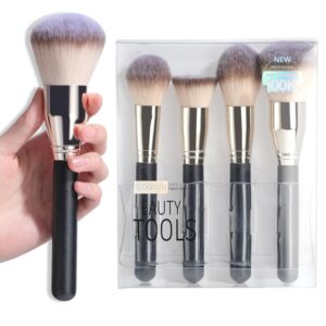 BS-MALL Makeup Brush Set 4 Pcs Premium Foundation Synthetic Powder Concealers Makeup Brushes Big Cosmetic Brushes…