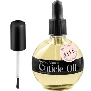 C CARE Sweet Almond Cuticle Oil For Nails – Repairs Cuticles Overnight – Moisturizes and Strengthens Nails and Cuticles – Dropper & Brush included – 2.5oz