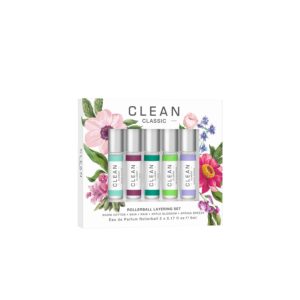 CLEAN Eau de Parfum Rollerball Fragrance Gift Set, Light, Layerable Fragrance, Vegan, Phthalate-Free, & Paraben-Free, Travel Size