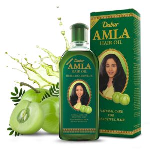 Dabur Amla Hair Oil – Amla Oil, Amla Hair Oil, Amla Oil for Healthy Hair and Moisturized Scalp, Indian Hair Oil for Men and Women, Bio Oil for Hair, Natural Care for Beautiful Hair (300ml)