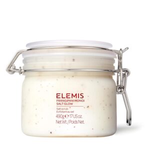 ELEMIS Frangipani Monoi Salt Glow | Luxurious Tropical Salt Scrub Helps to Lock in Moisture and Exfoliates, Smoothes, and Softens the Skin | 490g