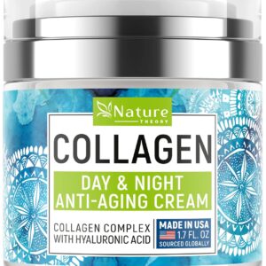 Face Moisturizer Collagen Retinol Cream with Hyaluronic Acid – Day & Night Cream – Skin Tightening Cream for Face – Anti Aging Face Cream – 1.7oz