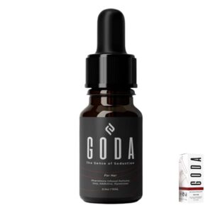 GODA For Her Pheromone Perfume for Women – Long-Lasting Women’s Fragrances with Jasmine and Rose – Floral Perfume Oil with Sweet & Spicy Aroma – Vegan & Cruelty-Free Travel Perfume – 15ml/0.50 fl. oz