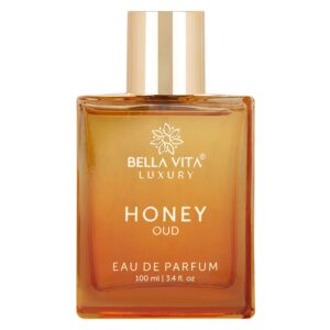 Honey Oud Eau de Parfum (3.4 fl. oz.) | Patchouli, Vanilla, Bergamot, Floral & Spicy + Made with Clean & Vegan Essentials Oils + Cruelty Free | Long-Lasting Unisex Fragrance