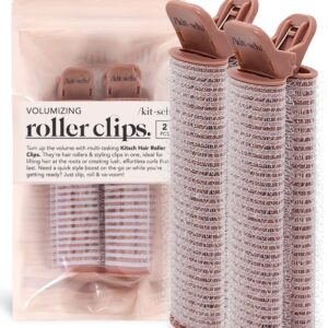 Kitsch Instant Volumizing Hair Clips for Women – Hair Roller Clips with Roller | Clip for Hair Volume & Curl | Easy to Use Volume Hair Clips for Root Lift of All Hair Type | Curl Clips, 2 Pcs