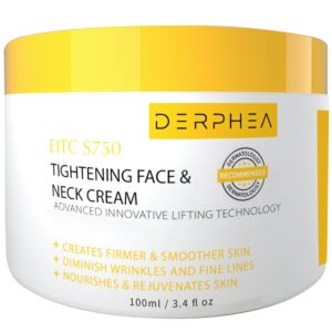 Neck Cream, Face & Neck Tightening Cream, Face Firming Cream, Skin Tightening Cream For Fine lines, Loose & Sagging Skin On Face, Neck, Decollete (3.4 Oz)