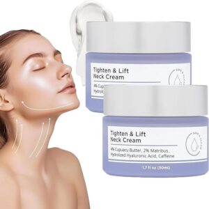 Neck Firming Cream Tightening Lifting Sagging Skin，Tighten And Lift Neck CreamFor Face, Neck,With Pro-Active Repair Firming Complex,1.7oz(2pcs)