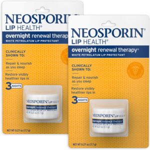 Neosporin Lip Health Overnight Renewal Therapy, 0.27 Oz, Pack of 2