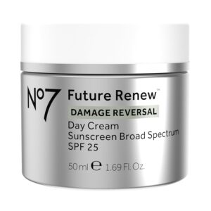 No7 Future Renew Damage Reversal Day Cream SPF 25 – Anti Aging Face Cream with SPF for Visibly Damaged Skin – Protects, Moisturizes & Reverses Dryness – Suitable for All Skin Types (1.69 Fl Oz)