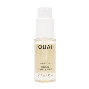 OUAI Hair Oil Travel Size – Hair Heat Protectant Oil for Frizz Control – Adds Hair Shine and Smooths Split Ends – Color Safe Formula – Paraben, Phthalate and Sulfate Free (0.45 oz)