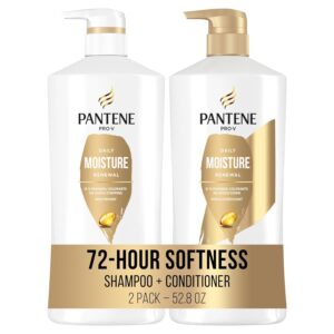 Pantene Shampoo and Conditioner Set with Hair Treatment – Pro-V Nutrients for Dry, Color-Treated Hair, Long-Lasting Nourishment & Hydration, Antioxidant-Rich,26.4 Oz Each, 2 Pack