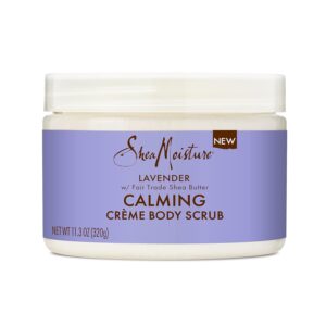 SheaMoisture Creme Body Scrub Lavender Calming Skin Care with Fair Trade Shea Butter 11.3 oz