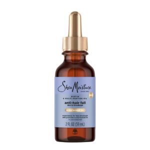 SheaMoisture Scalp & Hair Oil Anti-Hair Fall for Healthy Looking Hair and Moisturized Scalp, with Biotin & Multi-Peptide ScalpBoost Technology, 2 oz