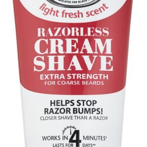 SoftSheen-Carson Magic Razorless Shaving Cream for Men, Hair Removal Cream, Extra Strength for Coarse Beards, No Razor Needed Depilatory Cream Works in 4 Minutes for Coarse Hair, 6 oz