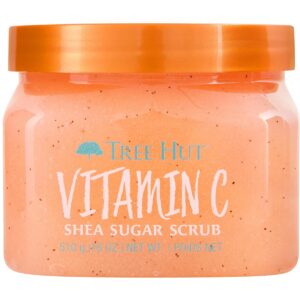 Tree Hut Vitamin C Shea Sugar Scrub, 18 oz, Ultra Hydrating and Exfoliating Scrub for Nourishing Essential Body Care