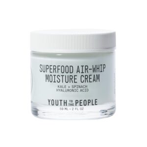 Youth To The People Air-Whip Moisture Face Cream – Gel Moisturizer & Face Primer – Lightweight Green Tea + Hydrating Hyaluronic Acid Moisturizer for Dry Skin