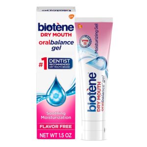 biotène Oral Balance Moisturizing Gel, Alcohol Free Gel and Dry Mouth Gel, Flavor Free, 1.5 Oz