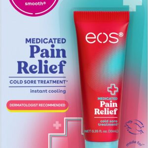 eos Medicated Lip Balm – The Fixer | Lip Care to Repair and Protect Chapped and Dry Lips | Instant Cooling and Pain Relief with Natural Ingredients | 0.35 oz